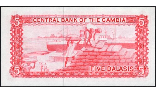 Гамбия 5 даласи (1972-86) (Gambia 5 dalasis (1972-86)) P 5c : UNC