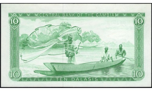 Гамбия 10 даласи (1972-86) (Gambia 10 dalasis (1972-86)) P 6b : UNC