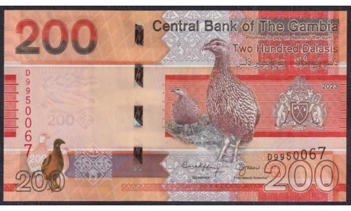 Гамбия 200 даласи 2019-2023 (Gambia 200 dalasi 2019=2023) P W42: UNC