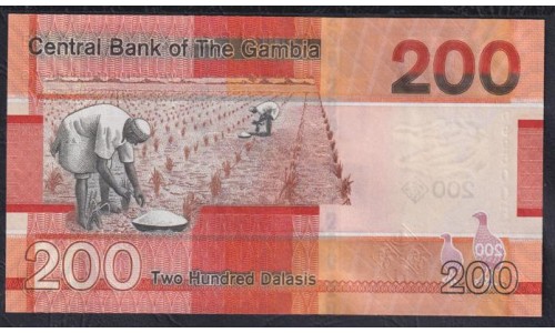Гамбия 200 даласи 2019-2023 (Gambia 200 dalasi 2019=2023) P W42: UNC