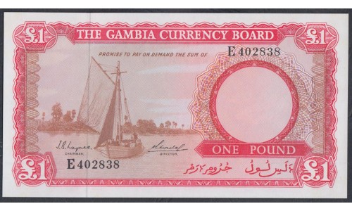 Гамбия 1 фунт (1965-70) (Gambia 1 pound (1965 -70)) P 2: UNC