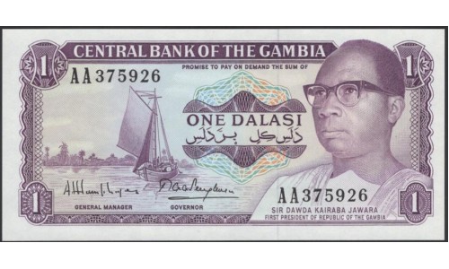 Гамбия 1 даласи (1971-87) (Gambia 1 dalasi (1971-87)) P 4g: UNC