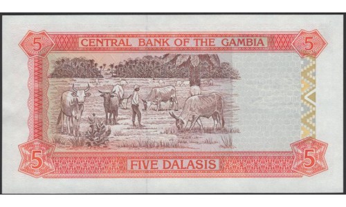 Гамбия 5 даласи (1996) (Gambia 5 dalasis (1996)) P 16a : UNC