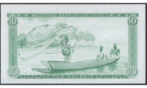 Гамбия 10 даласи (1972-86) префикс G (Gambia 10 dalasis (1972-86)) P 6c: UNC
