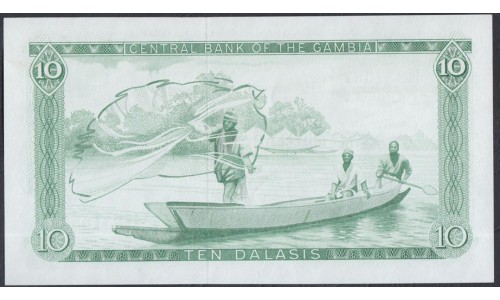 Гамбия 10 даласи (1972-86) префикс K (Gambia 10 dalasis (1972-86)) P 6c: UNC
