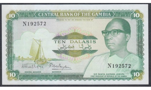 Гамбия 10 даласи (1987-90) (Gambia 10 dalasis (1987-90) P 10a: UNC