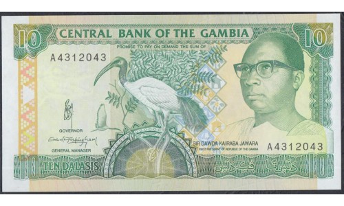 Гамбия 10 даласи (1991-95) (Gambia 10 dalasis (1991-95)) P 13b : UNC