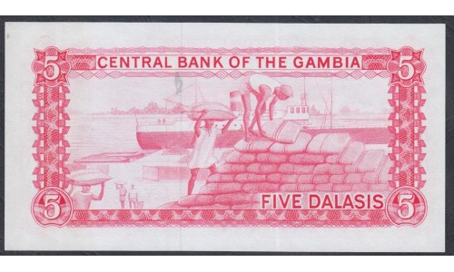 Гамбия 5 даласи (1972-86) (Gambia 5 dalasis (1972-86)) P 5d: UNC