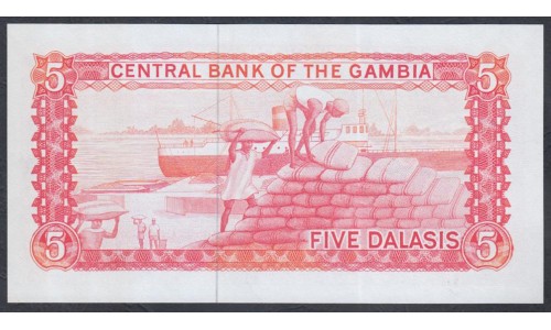 Гамбия 5 даласи (1987-90) (Gambia 5 dalasis (1987-90)) P 9a: UNC