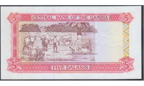 Гамбия 5 даласи (1991-95) (Gambia 5 dalasis (1991-95)) P 12a: UNC