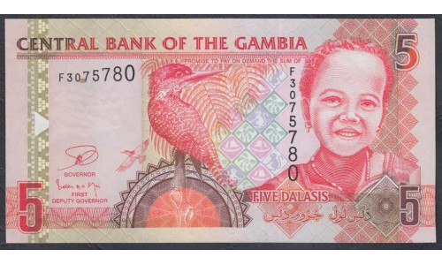Гамбия 5 даласи (2006-2014) (Gambia 5 dalasis (2006-2014)) P 25c: UNC