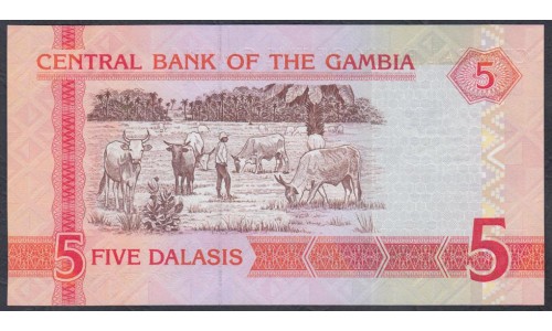 Гамбия 5 даласи (2006-2014) (Gambia 5 dalasis (2006-2014)) P 25c: UNC
