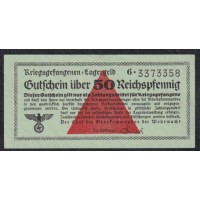 Германия, лагерные деньги 50 Рейхcпфеннингов 1939/45 год, 6.3373358 (50 Reichspfennig Lagergeld 1939/45 year, RAR) Ro 517b: UNC