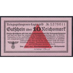 Германия, лагерные деньги 10 Рейхcмарок 1939/45 год (10 Reichsmark Lagergeld 1939/45 year, RAR) Ro 521: UNC