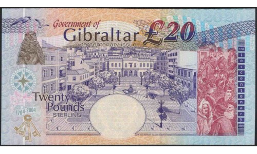 Гибралтар 20 фунтов 2004 (Gibraltar 20 pounds 2004) P 31a : Unc