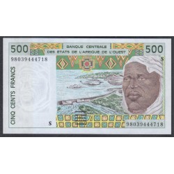 Гвинея - Биссау 500 франков 1998 года (GUINE-BISSAU 500 francs 1998) P 910Sc: UNC