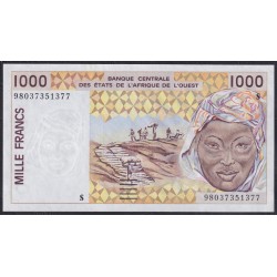 Гвинея - Биссау 1000 франков 1998 года (GUINE-BISSAU 1000 francs 1998) P 911Sb: UNC
