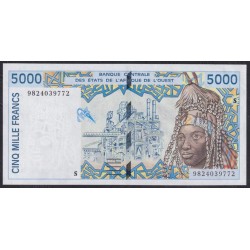 Гвинея - Биссау 5000 франков 1998 года (GUINE-BISSAU 5000 francs 1998) P 913Sb: UNC
