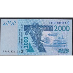 Западные Африканские Штаты (Гвинея - Биссау) 2000 франков 2013 года (West African States (GUINE-BISSAU) 2000 francs 2013) P916Sm: UNC