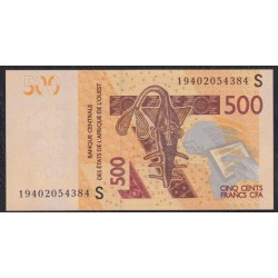 Западные Африканские Штаты (Гвинея - Биссау) 500 франков 2019 года (West African States (GUINE-BISSAU) 500 francs 2019) P919Sh: UNC
