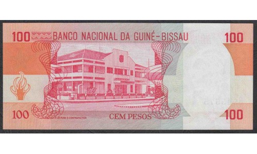 Гвинея - Биссау 100 песо 1983 года, Редкие (GUINE-BISSAU 100 pesos 1983) P 6: UNC