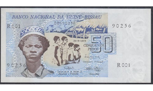 Гвинея - Биссау 50 песо 1975 (GUINE-BISSAU 50 pesos 1975) P 1 : UNC