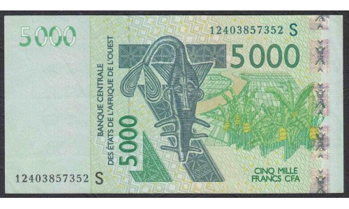 Западные Африканские Штаты (Гвинея - Биссау) 5000 франков 2012 года (West African States (GUINE-BISSAU) 5000 francs 2012) P916Sl: aUNC