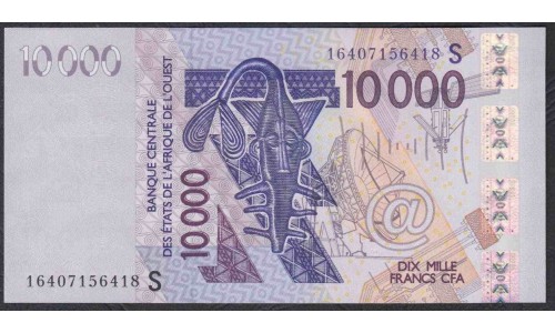 Западные Африканские Штаты (Гвинея - Биссау) 10000 франков 2016 года (West African States (GUINE-BISSAU) 10000 francs 2016) P918Sp: UNC