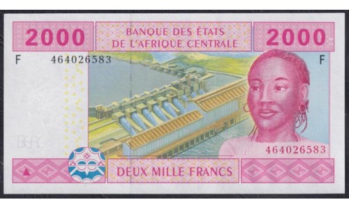 Гвинея Экваториальная  2000 франков 2002 (Equatorial Guinea 2000 francs 2002) P 508Fс: UNC 