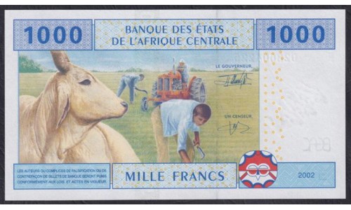 Гвинея Экваториальная  1000 франков 2002 (Equatorial Guinea 1000 francs 2002) P 507Fa: UNC 