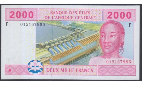 Центральные Африканские Государства (Экваториальная Гвинея) 2000 франков 2002 (Central African States (Equatorial Guinea) 2000 francs 2002) P 508Fa: UNC 