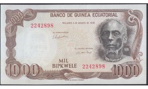 Гвинея Экваториальная 1000 бипквелле 1979 год (GUINEA ECUATORIAL 1000 bipkwele 1979) P 16: UNC