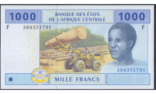 Центральные Африканские Государства (Экваториальная Гвинея) 1000 франков 2002 (Central African States (Equatorial Guinea) 1000 francs 2002) P 507Fc: UNC 