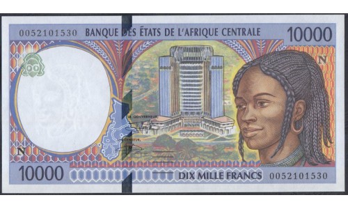 Центральные Африканские Государства (Экваториальная Гвинея) 10000 франков (2000) (Central African States (Equatorial Guinea) 10000 francs (2000)) P 505Nf : UNC