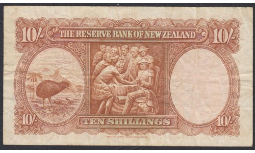 Нoвая Зеландия 10 шиллингов 1940-1955 годы (New Zealand 10 Shillings 1940-1955) P 158a: VF