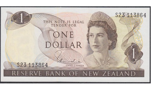Новая Зеландия 1 доллар 1977-81 год (New Zealand 1 dollar 1977-81) P 163d: UNC 
