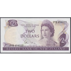 Новая Зеландия 2 доллара 1977-81 год (New Zealand 2 dollars 1977-81) P 164d: UNC 