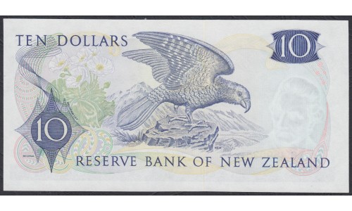 Новая Зеландия 10 долларов 1977-81 год (New Zealand 10 dollars 1977-81) P 166d: UNC 