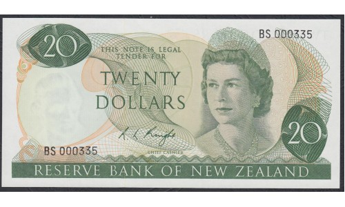 Новая Зеландия 20 долларов 1975-77 год (New Zealand 20 dollars 1975-77) P 167c: UNC