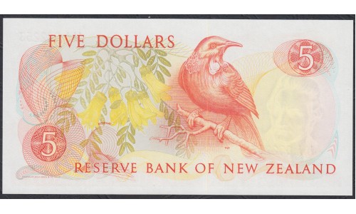 Новая Зеландия 5 долларов 1981-85 год (New Zealand 5 dollars 1981-85) P 171a: UNC