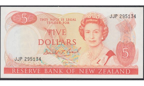 Новая Зеландия 5 долларов 1989-92 год (New Zealand 5 dollars 1989-92) P 171c: UNC