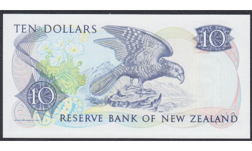 Новая Зеландия 10 долларов 1985-89 год (New Zealand 10 dollars 1985-89) P 172b: UNC