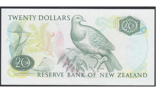 Новая Зеландия 20 долларов 1985-89 год (New Zealand 20 dollars 1985-89) P 173b: aUNC
