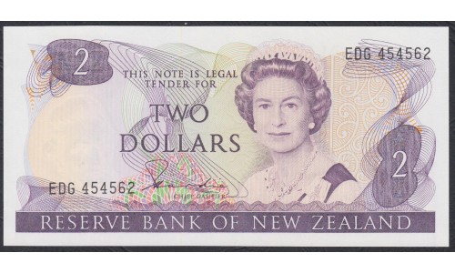Новая Зеландия 2 доллара 1981-85 год (New Zealand 2 dollars 1981-85) P 170a: UNC