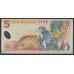 Новая Зеландия 5 долларов 1999-2014 год, полимер пластик (New Zealand 5 dollars 1999-2014, Polymer plastic) P 185b: UNC