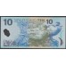 Новая Зеландия 10 долларов 2007 год, полимер пластик (New Zealand 10 dollars 2007, Polymer plastic) P 186b: UNC