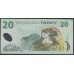 Новая Зеландия 20 долларов 2013 год, полимер пластик (New Zealand 20 dollars 2013, Polymer plastic) P 187c: UNC
