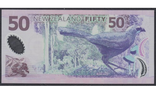 Новая Зеландия 50 долларов 2014 год, полимер пластик (New Zealand 50 dollars 2014, Polymer plastic) P 188c: UNC