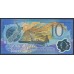 Новая Зеландия 10 долларов 2000 год, полимер пластик, чёрная серия (New Zealand 10 dollars 2000, Polymer plastic, black serial) P 190a: UNC