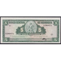 Никарагуа 5 кордоба 1962 года, 9296974 (NICARAGUA 5 Córdobas 1962) P 108: UNC